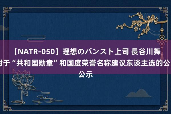 【NATR-050】理想のパンスト上司 長谷川舞 对于“共和国勋章”和国度荣誉名称建议东谈主选的公示