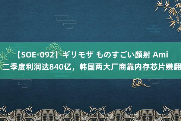 【SOE-092】ギリモザ ものすごい顔射 Ami 二季度利润达840亿，韩国两大厂商靠内存芯片赚翻