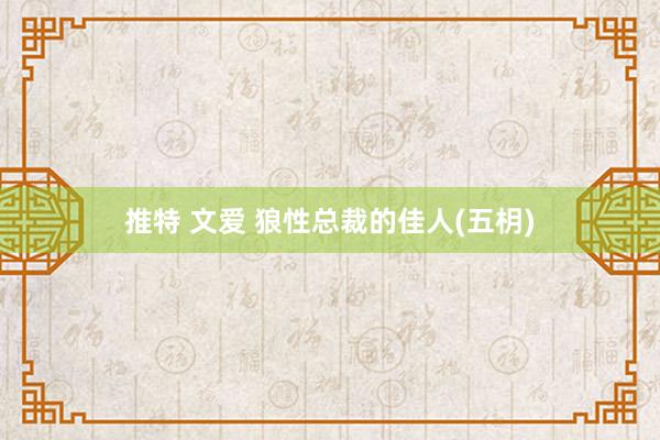 推特 文爱 狼性总裁的佳人(五枂)