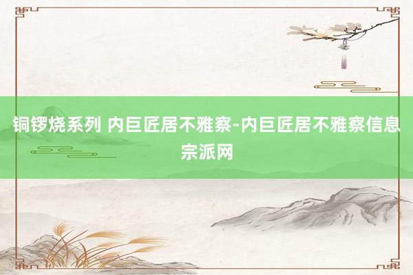铜锣烧系列 内巨匠居不雅察-内巨匠居不雅察信息宗派网