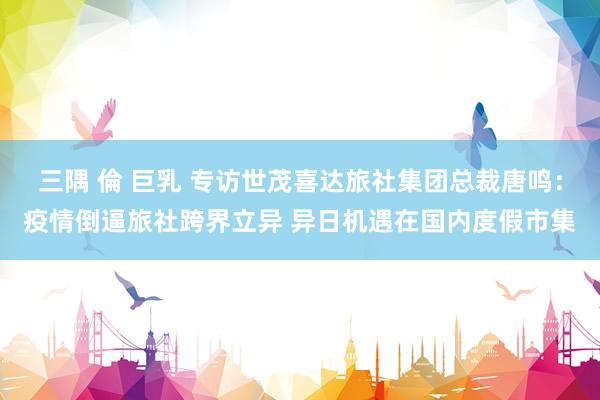 三隅 倫 巨乳 专访世茂喜达旅社集团总裁唐鸣：疫情倒逼旅社跨界立异 异日机遇在国内度假市集